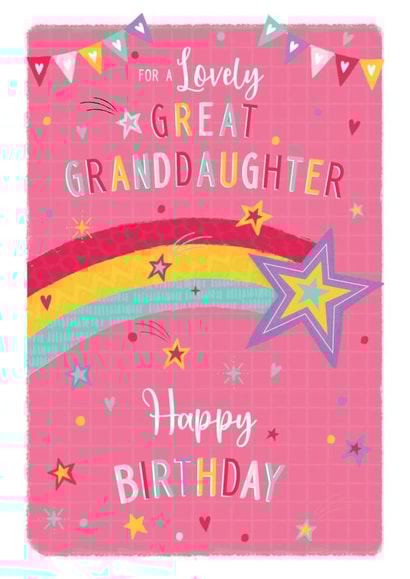 Traditional Birthday Card - Great Granddaughter created by IC&G