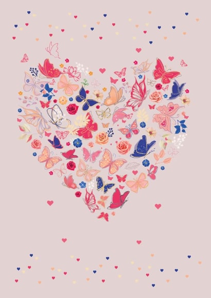 Pretty Anniversary Card - Butterfly Heart created by IC&G