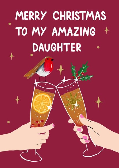 Classic Christmas Card For Daughter created by Naughty Nice
