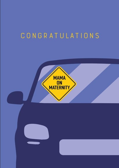 Fun Pregnancy Card - Maternity - Mama on Board created by Mum Rain or Shine