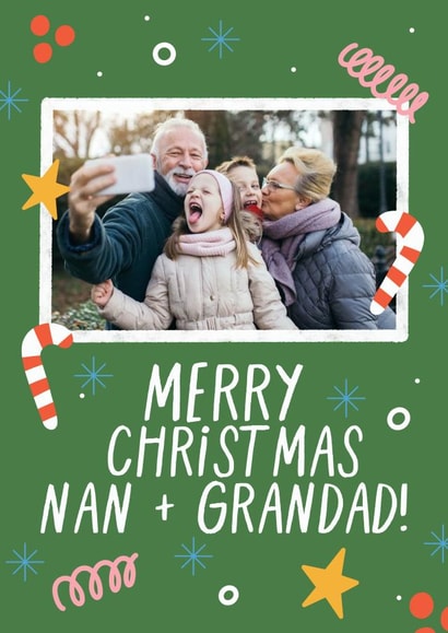 Cute Christmas Card - Nan And Grandad - Candy Canes created by KATIE S