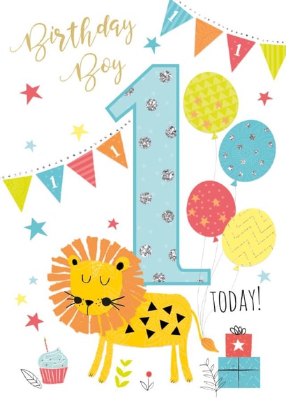 Traditional Birthday Card - 1st - Boy created by IC&G