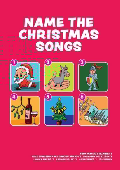 Christmas Card - Name the Song Quiz created by MOJO Creative Studio