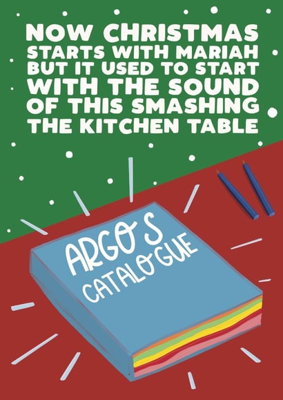 Funny Christmas Card - Argos Catalogue created by Pickled Prints