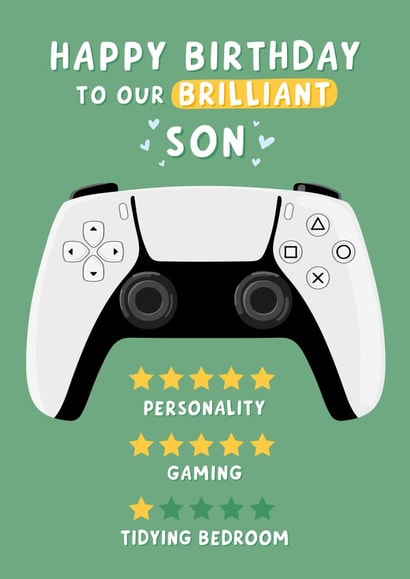 Funny Birthday Card - Son - Gaming created by Macie Dot Doodles