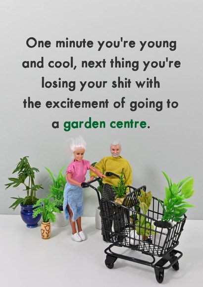Funny Birthday Card - Garden Centre created by Bold & Bright Cards