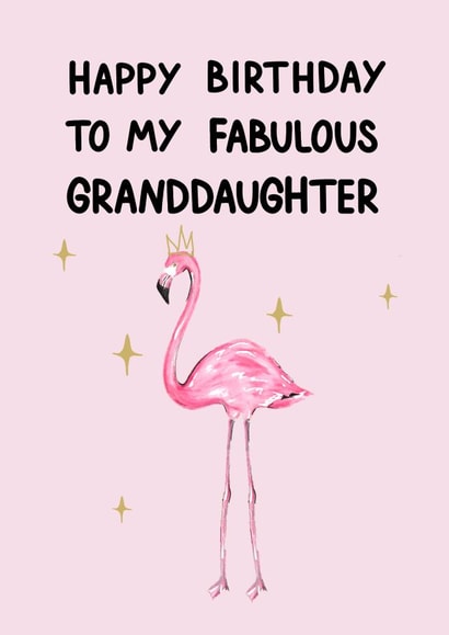 Classic Birthday Card - Fabulous - Granddaughter created by Naughty Nice