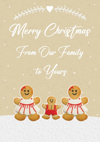 Cute Christmas Card - Our Family to Yours - LGBTQ+ - Two Mums and Son created by Mo&Co