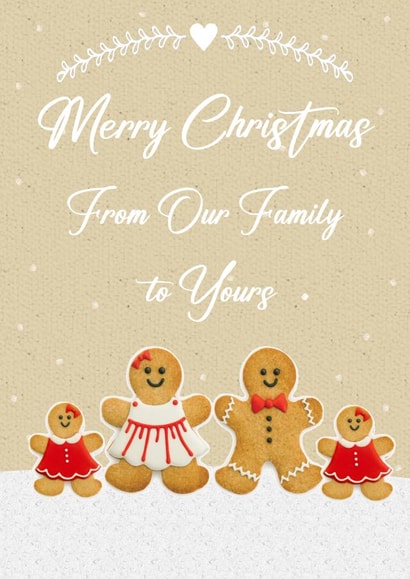 Cute Christmas Card - Our Family to Yours - Two Daughters created by Mo&Co