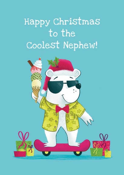 Cute Christmas Card - Coolest Nephew created by Hannah Jayne Lewin