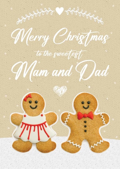 Cute Christmas Card - Parents - Gingerbread created by Mo&Co
