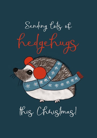 Cute hedgehog Christmas card for animal lovers! created by Her Joyful Heart