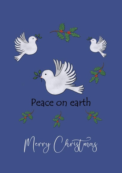 Beautiful and classical dove Christmas card design for all. created by Her Joyful Heart