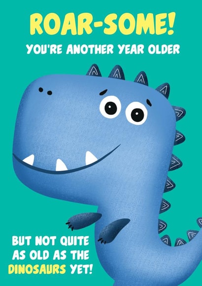 Cheeky Birthday Card - Dinosaur - Not Quite as Old created by Trudles Doodles Handmade