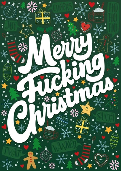 Rude Christmas Card - Merry Fucking Christmas created by Ant Creations