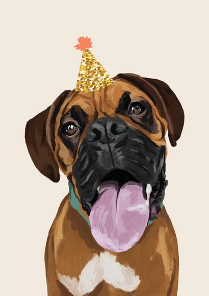 boxer dog card created by Richarts Designs