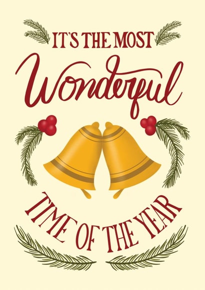 Classic Christmas Card - Most Wonderful Time of the Year created by Angelicabydesign