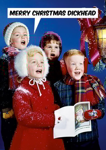 Rude Christmas card - Merry Christmas dickhead created by Dean Morris Cards