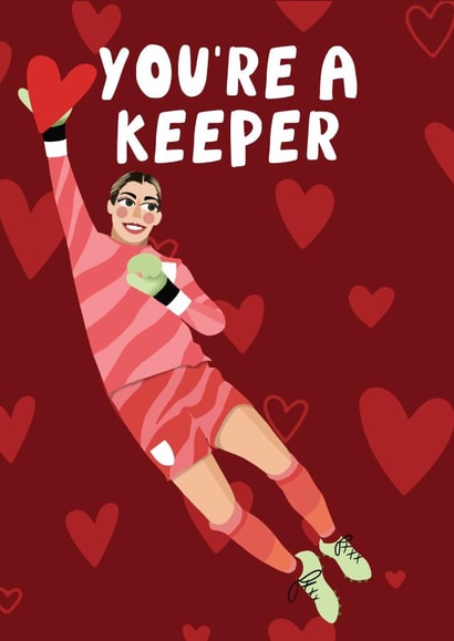 Funny Anniversary Card - Mary Earps - Goalkeeper created by AbiGoLucky