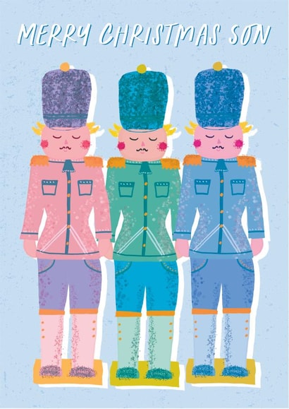 Retro Christmas Card - Son - Nutcracker created by Sweetlove Press