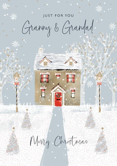 Pretty Christmas Card - Granny and Grandad created by Rebecca Prinn