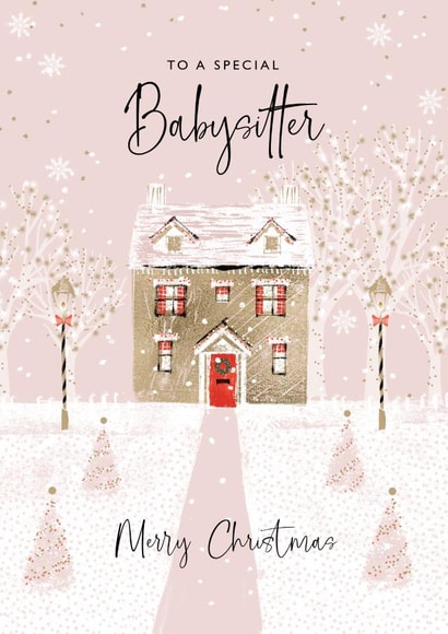 Pretty Christmas Card - Babysitter created by Rebecca Prinn