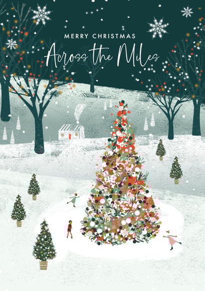 Pretty Christmas Card - Across the Miles created by Rebecca Prinn
