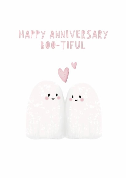 Funny Christmas Card - Ghosts - Boo-tiful created by Giddy Kipper