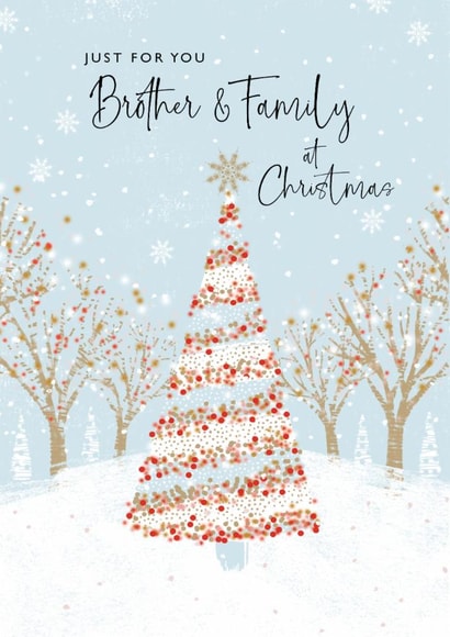 Pretty Christmas Card - Brother and Family created by Rebecca Prinn