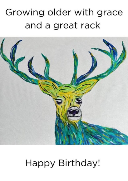 Cheeky birthday card for partner / friend created by Julia Herd