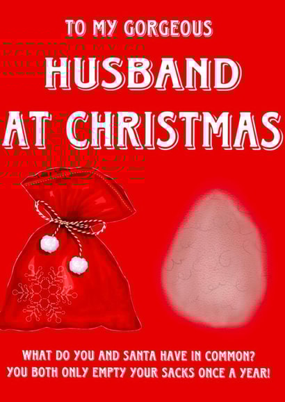 Husband Christmas rude created by Sarah Brickland