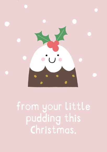 Cute Christmas card - Little Pudding created by Zoe Spry