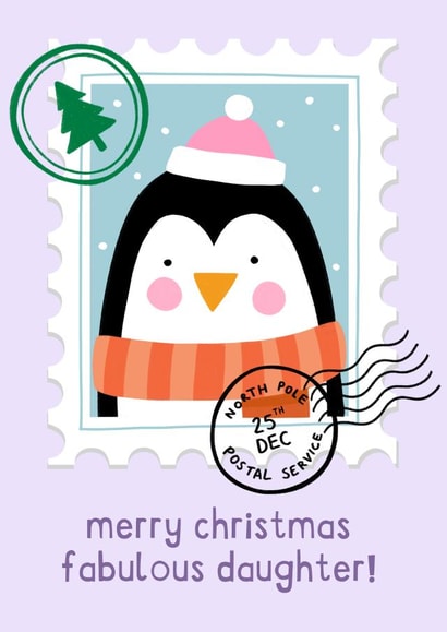 Cute Christmas Card - Fabulous Daughter created by Zoe Spry