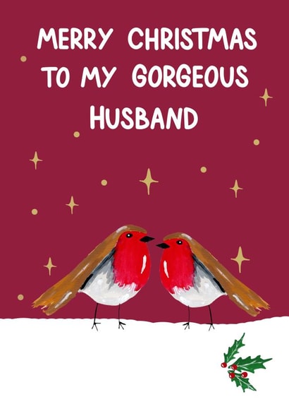 Classic Christmas Card For Husband - Gorgeous Husband created by Naughty Nice