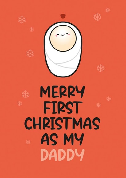 Cute Christmas Card - New Dad - From The Baby created by Twisted Haggis
