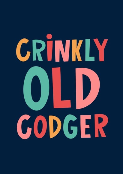 Cheeky Birthday Card - Crinkly Old Codger created by Lucy Maggie Designs