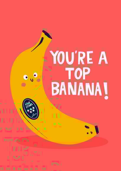 Cute Congratulations Card - Top Banana created by Lucy Maggie Designs