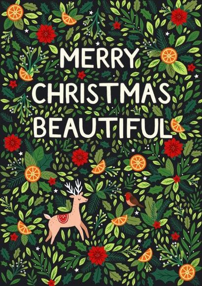 Pretty Christmas Card - Beautiful created by Pear Tree Press