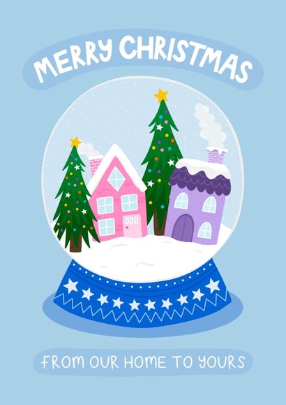 Our Home to Yours - Across the Miles - Christmas Card - Snow Globe - Neighbours created by Ludicrous Prints