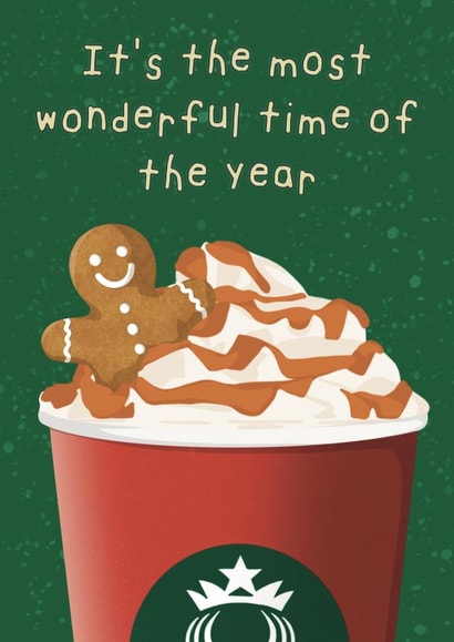Funny Christmas Card - Starbucks - Gingerbread Latte created by ttrappartt