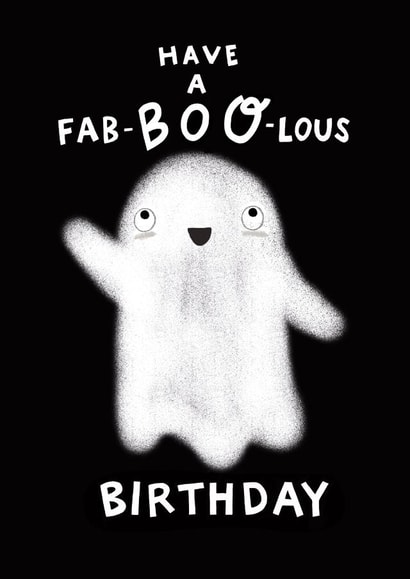 Cute Ghost Pun Birthday Card created by Nicola Watson