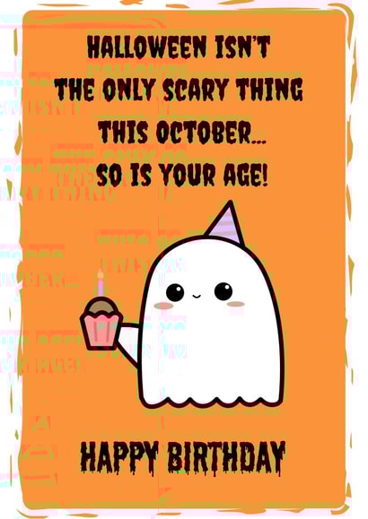 Funny Birthday card for those born in October created by Tancraftic