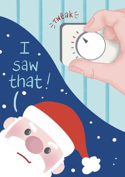 Funny Christmas Card - Santa Saw That created by Presents Felt