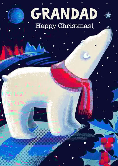 Pretty Christmas Card - Grandad - Polar Bear created by Rocket68