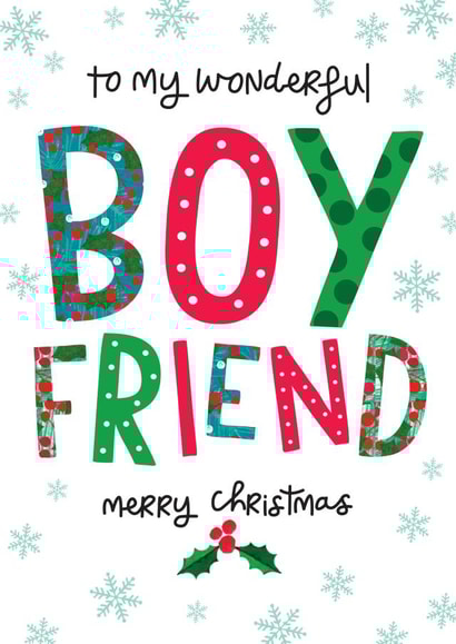 Heartfelt Christmas Card - Boyfriend created by The Boy and the Bear