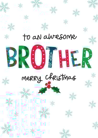 Heartfelt Christmas Card - Brother created by The Boy and the Bear