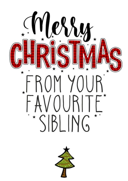 Funny Christmas Card for sibling created by Totally Mailed It