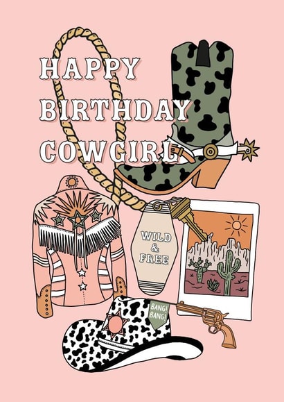 Cute Birthday Card - Cowgirls created by Talk & Tell
