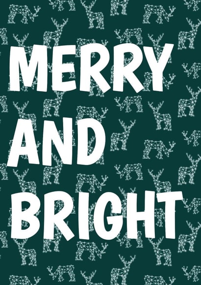 Merry and Bright Christmas Card created by Dolly and Fred