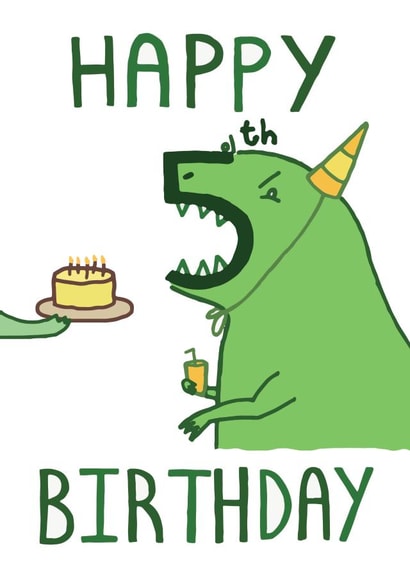 Silly Dinosaur Card for a 5th Birthday - Perfect for dino loving 5 year olds created by Michael.R.Brown